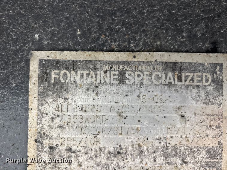 image for item DV4383 2007 Fontaine lowboy equipment trailer