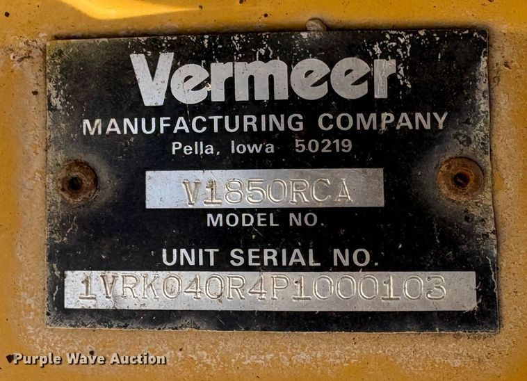 image for item EC8350 2023 Vermeer V185 stump grinder