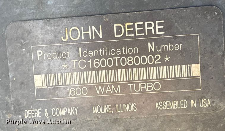 image for item EC8352 2008 John Deere 1600 WAM Turbo lawn mower