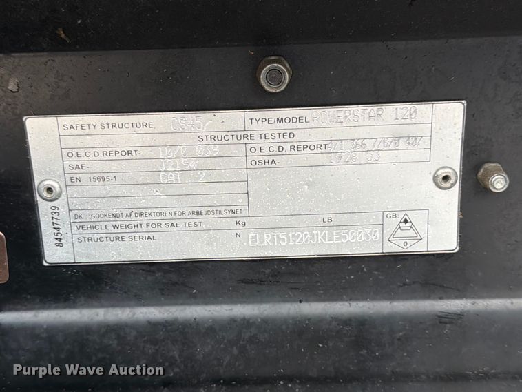 image for item ED5216 2019 New Holland Powerstar 120 MFWD tractor