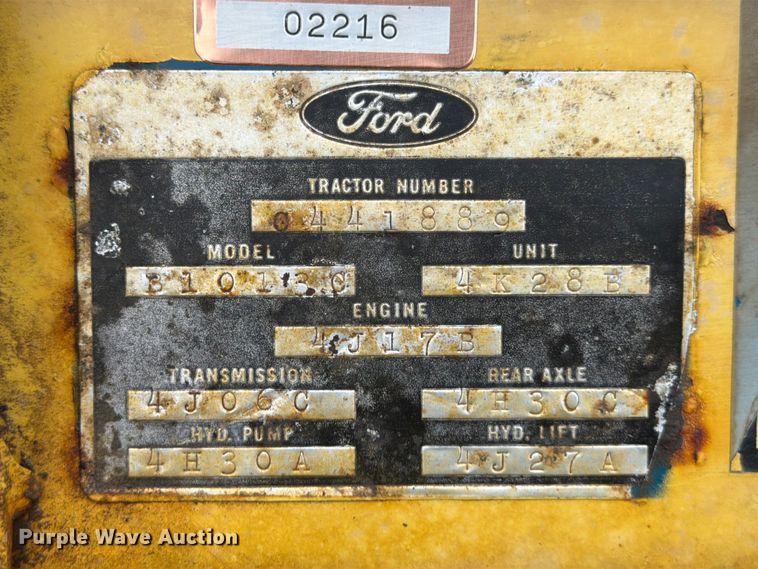image for item ED5217 1962 Ford 2000 tractor