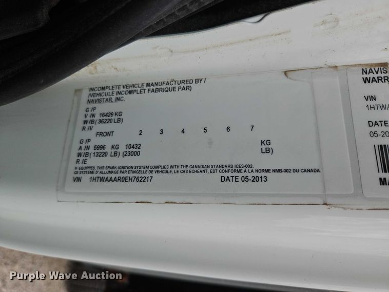 image for item EO7326 2014 International 7300 dump truck