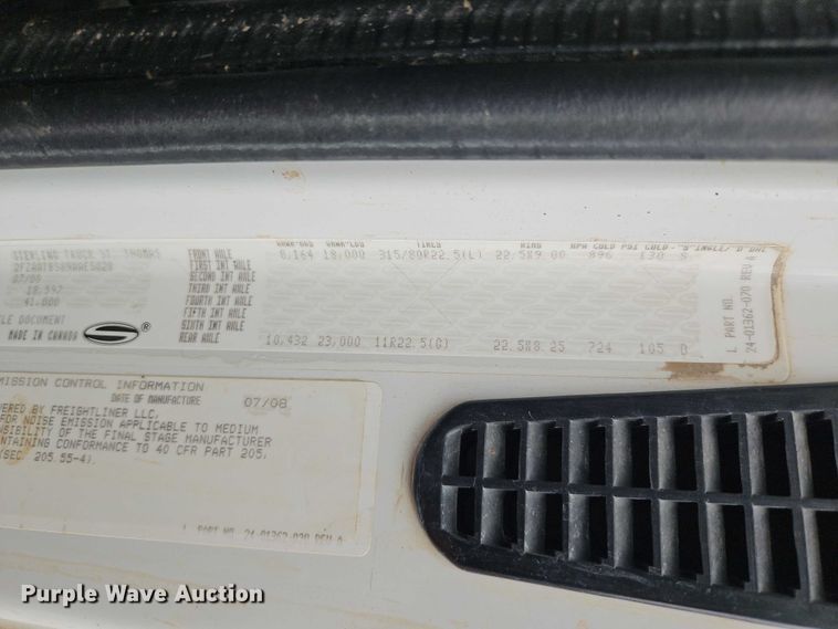 image for item EO7328 2009 Sterling L7500 sewer jetter truck