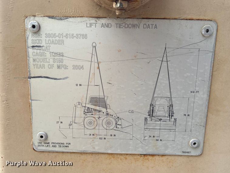 image for item EU0582 2004 Bobcat S150 skid steer loader