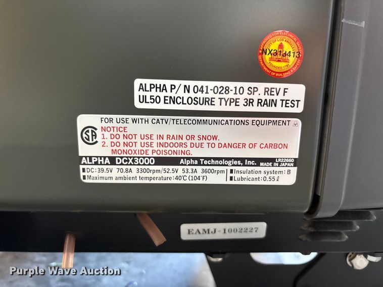 image for item EU8683 (3) Alpha DCX3000 generators