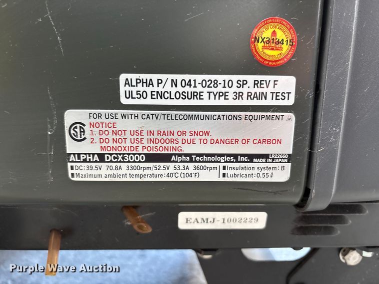image for item EU8683 (3) Alpha DCX3000 generators