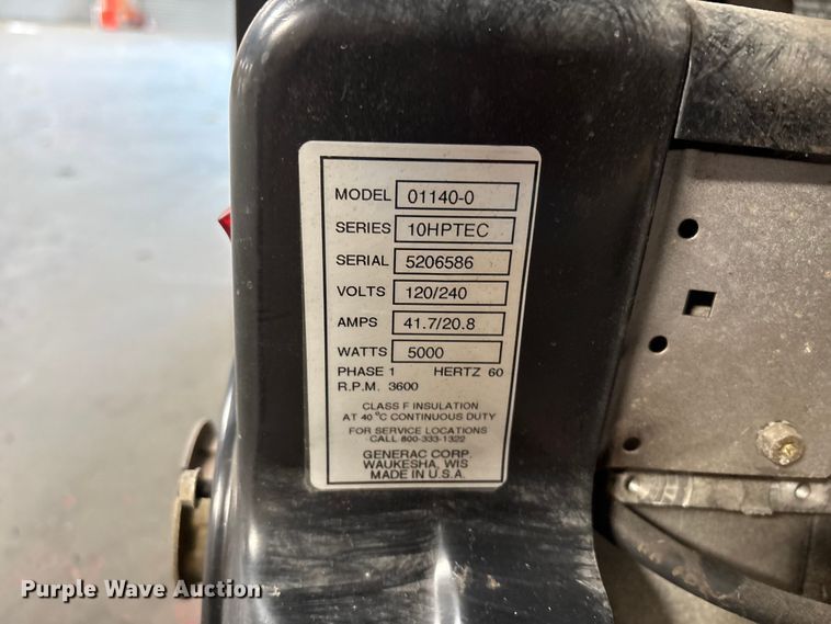 image for item EU8687 (3) Generac 01140-0 generators