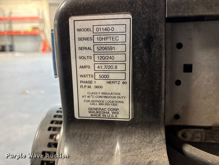 image for item EU8687 (3) Generac 01140-0 generators