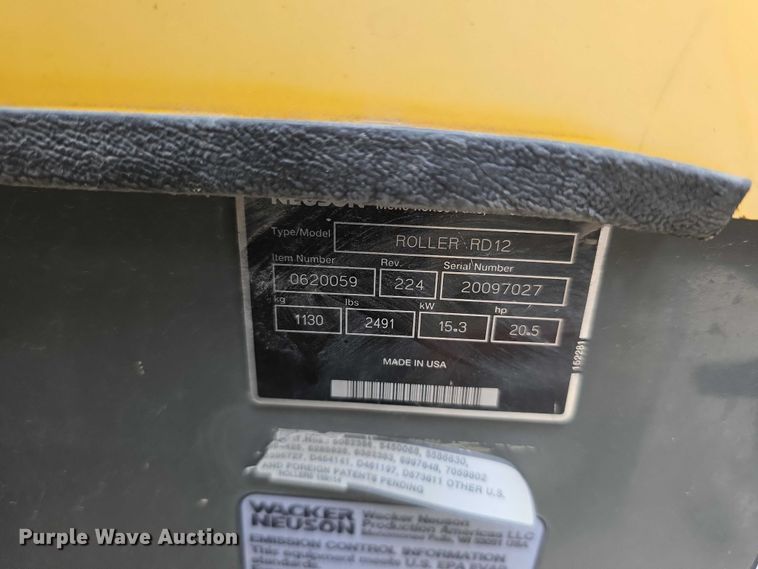 image for item EV2124 (4) Wacker Neuson RD12 double drum vibratory rollers