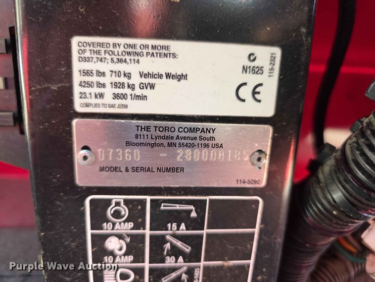image for item EV2227 2008 Toro workman 3200 sprayer cart turf sprayer