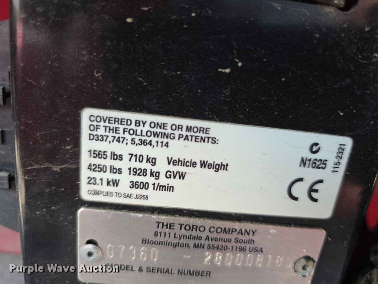 image for item EV2227 2008 Toro workman 3200 sprayer cart turf sprayer