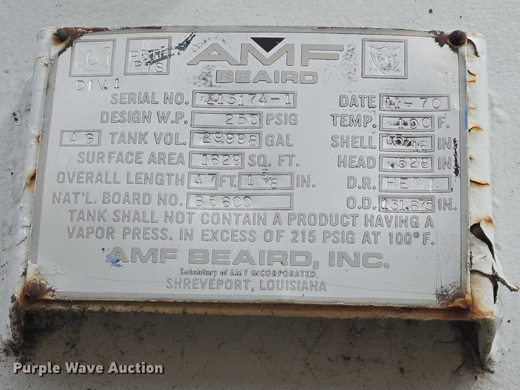 image for item EV5706 1970 Beaird propane tank
