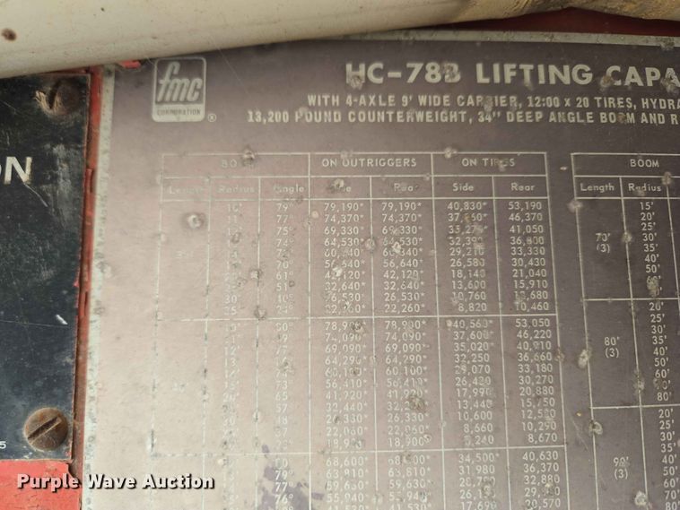 image for item EW0251 Link-Belt HC-78B crane