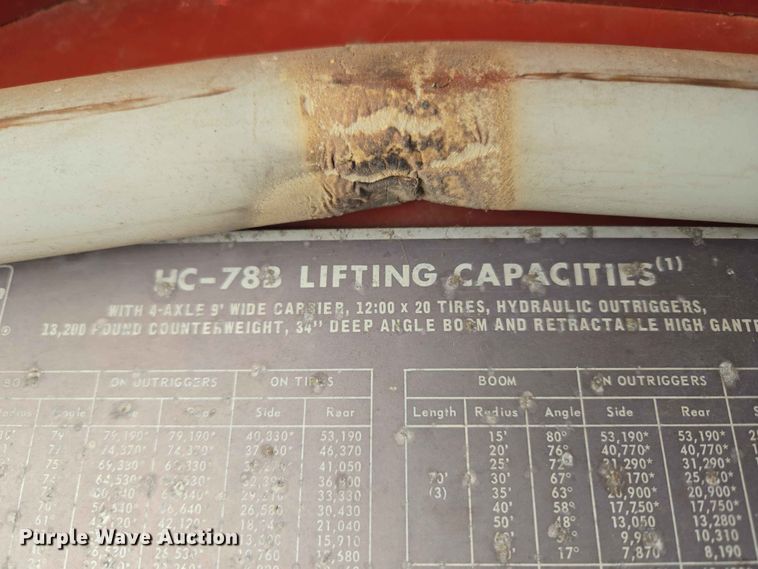 image for item EW0251 Link-Belt HC-78B crane