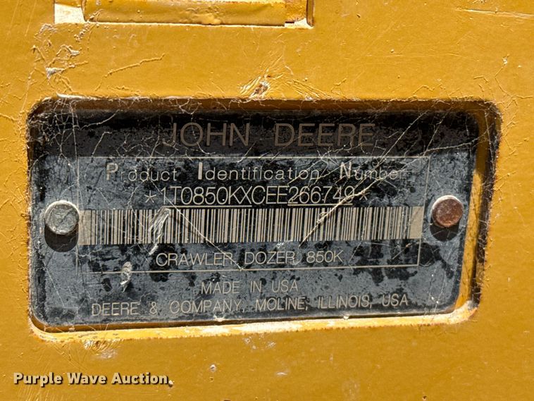 image for item EW4588 2014 John Deere 850K WLT dozer