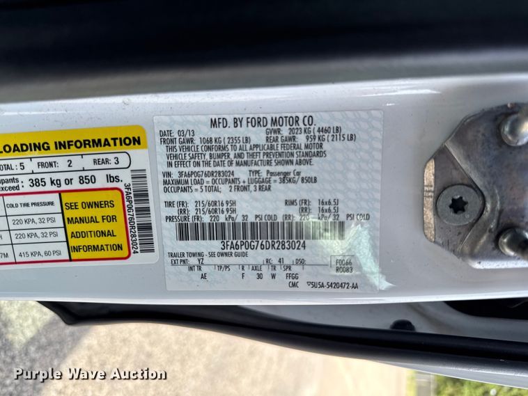 image for item EX4511 2013 Ford Fusion 