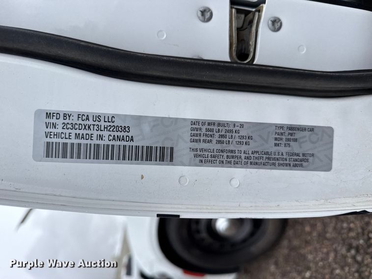 image for item FB6667 2020 Dodge Charger Police 