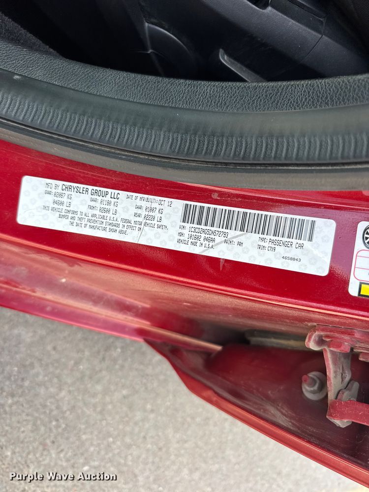 image for item FB7442 2013 Dodge Avenger 