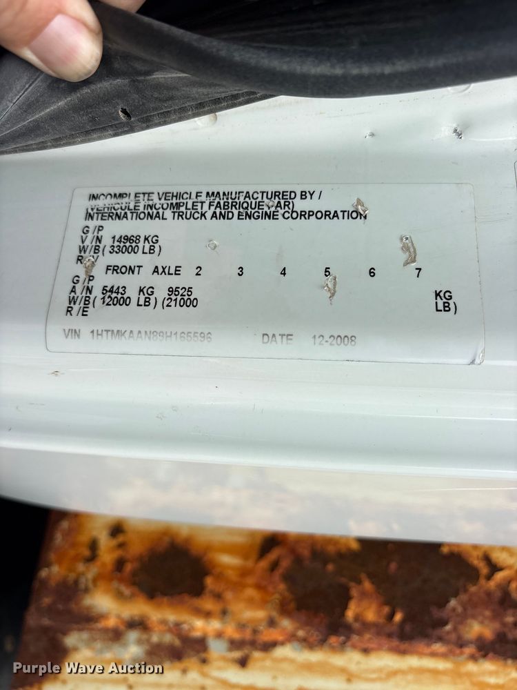 image for item FB8812 2009 International DuraStar 4400 dump truck