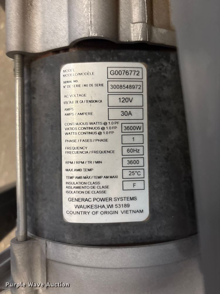 image for item FC2284 Generac PowerRush generator