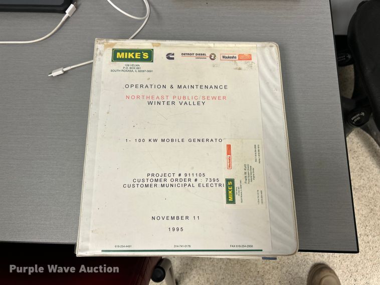 image for item FC2647 1996 Energy Dynamics 363PSL1607 generator