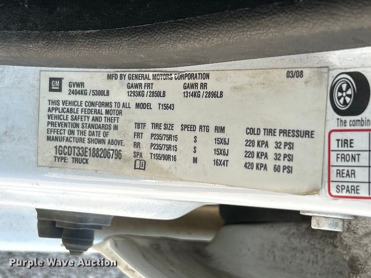 image for item FC2669 2008 Chevrolet Colorado LT Crew Cab pickup truck