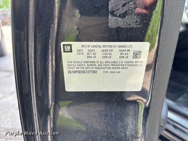 image for item FC5895 2012 Chevrolet Impala 