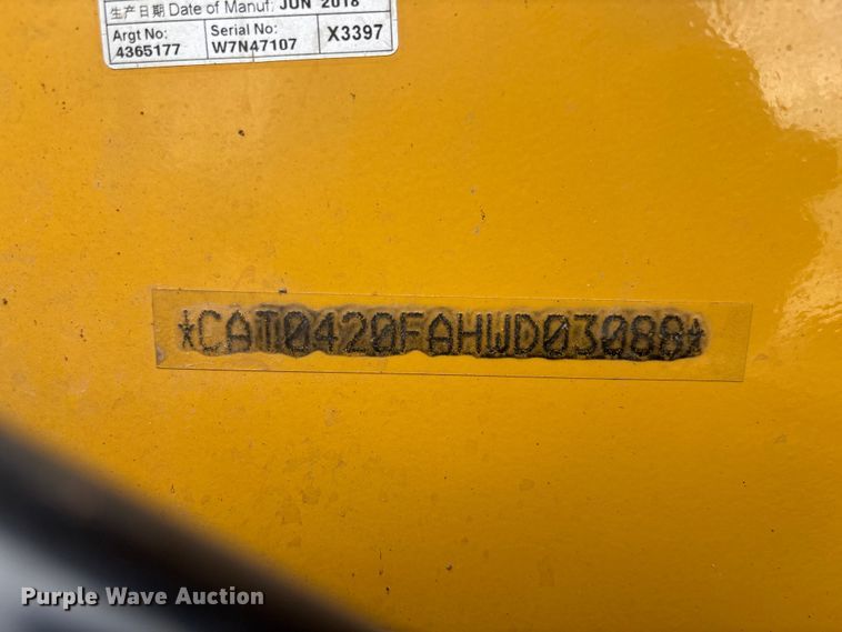 image for item FC5902 2018 Caterpillar 420F2 IT backhoe