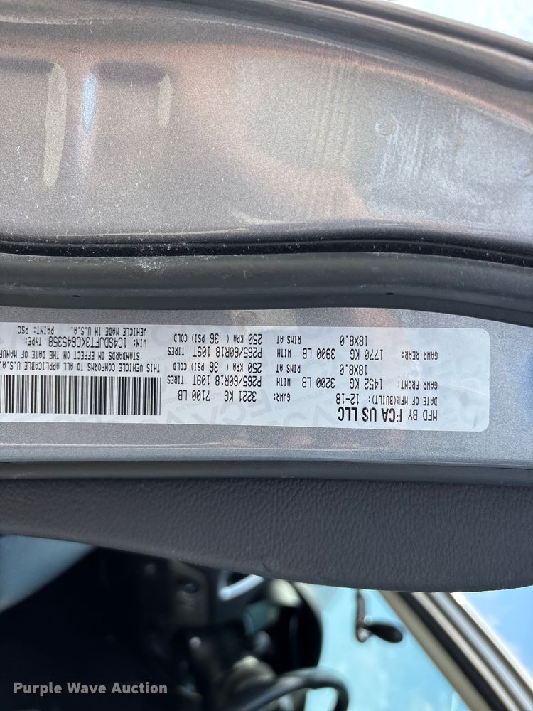 image for item FG0437 2019 Dodge Durango SSV SUV
