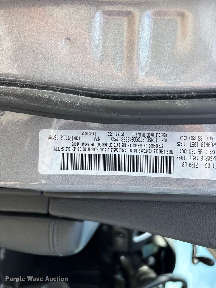 image for item FG0437 2019 Dodge Durango SSV SUV