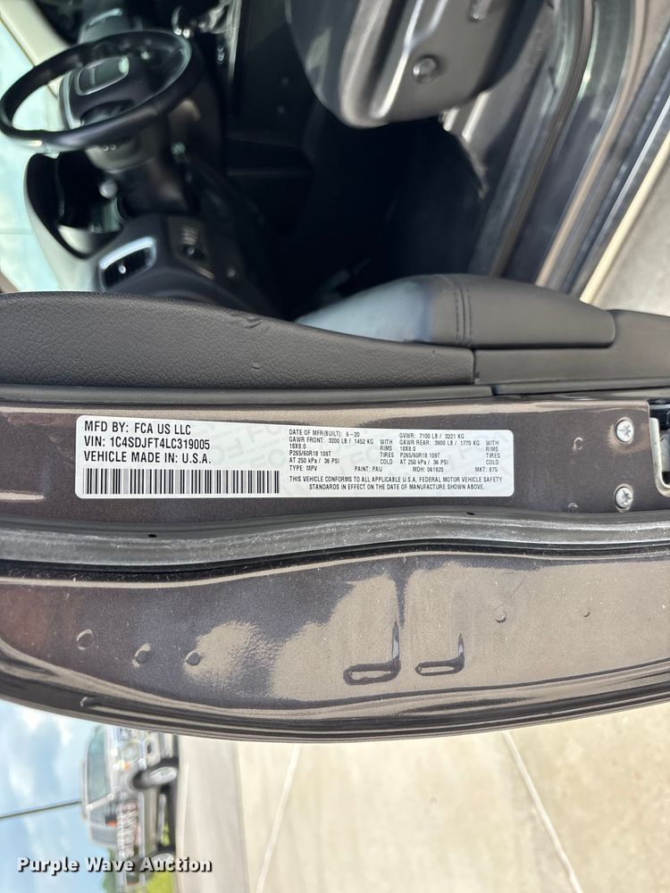 image for item FG0447 2020 Dodge Durango SSV SUV