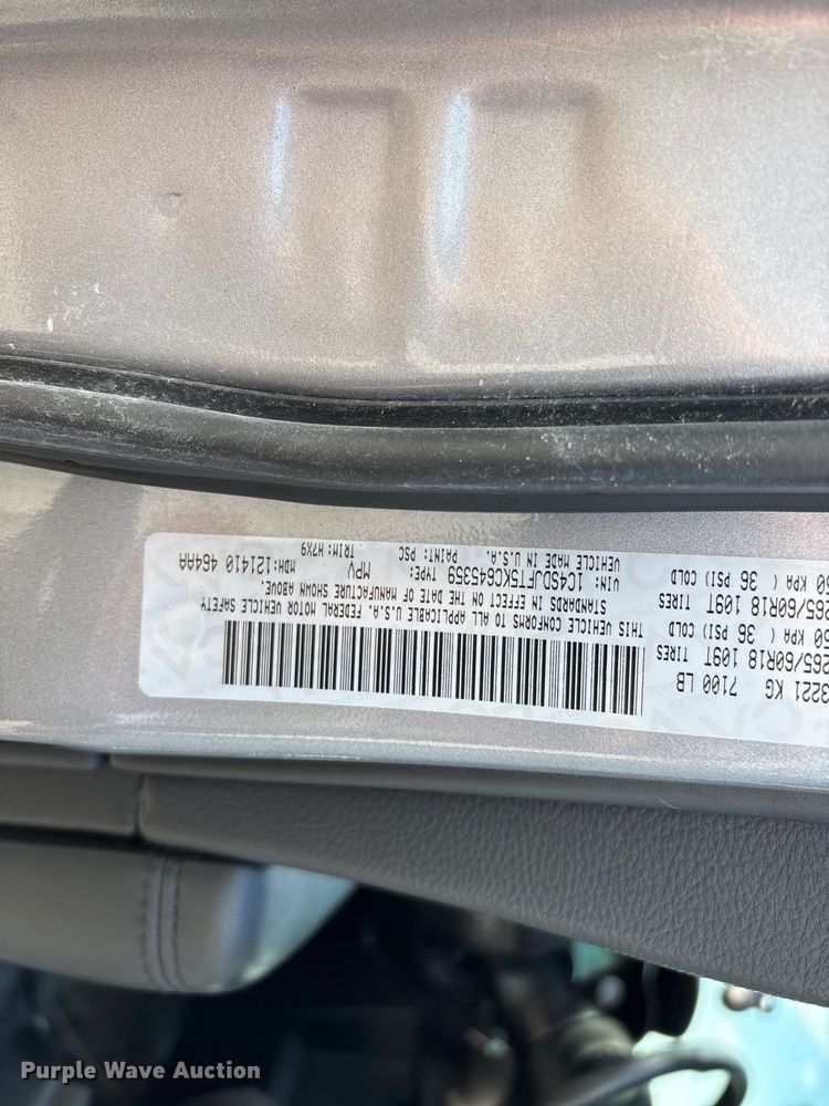 image for item FG0451 2019 Dodge Durango SSV SUV