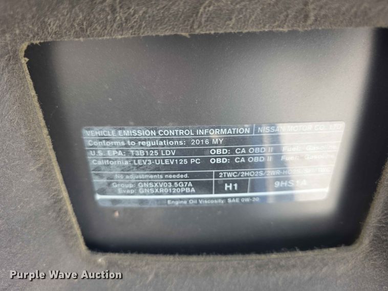 image for item FH6081 2016 Nissan Altima 