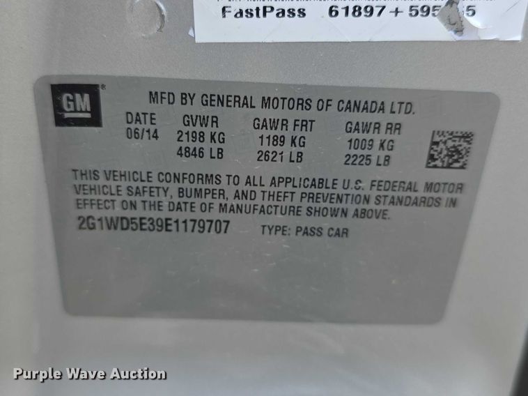 image for item FH6084 2014 Chevrolet Impala Police Cruiser 