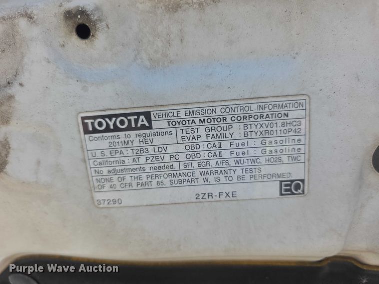 image for item FH6085 2011 Toyota Prius 