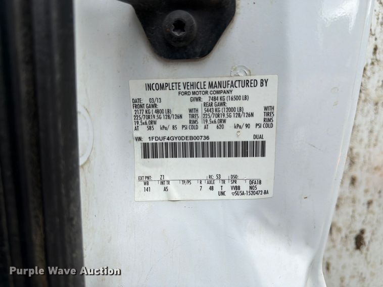 image for item FH6138 2013 Ford F450 Super Duty utility / service truck