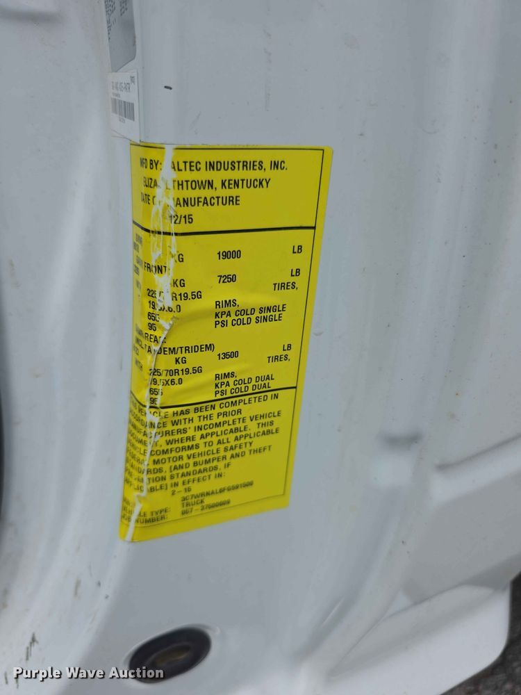image for item FH6221 2015 Dodge Ram 5500HD bucket truck