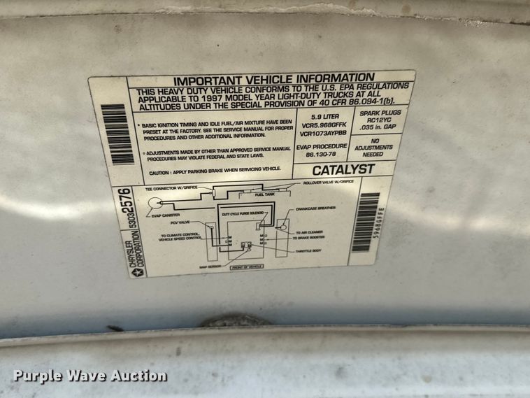 image for item NA9301 1997 Dodge Ram Wagon B3500 van
