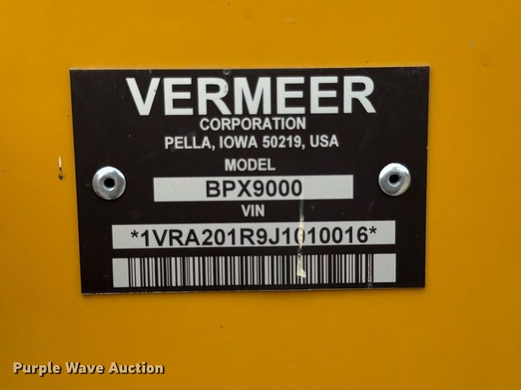 image for item DQ7767 2018 Vermeer BPX9000 bale processor