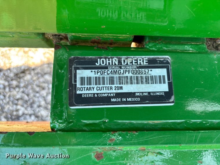 image for item DV4325 2023 John Deere FC20M batwing rotary mower