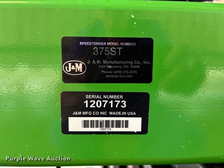 image for item DV4375 2012 J&M Mfg. SpeedTender 375ST seed tender