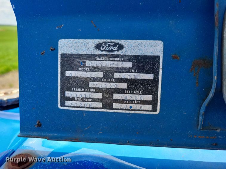 image for item DZ7158 1977 Ford 3600 tractor with Brouwer A3A sod harvester sod harvestor