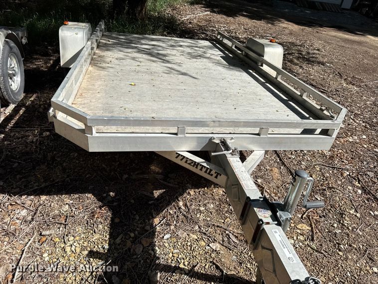 image for item EN0450 2018 Aluma 7712HTILT tilt deck utility trailer