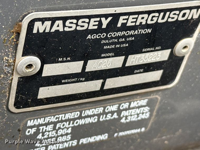 image for item FB6499 Massey Ferguson AC25 bale accumulator