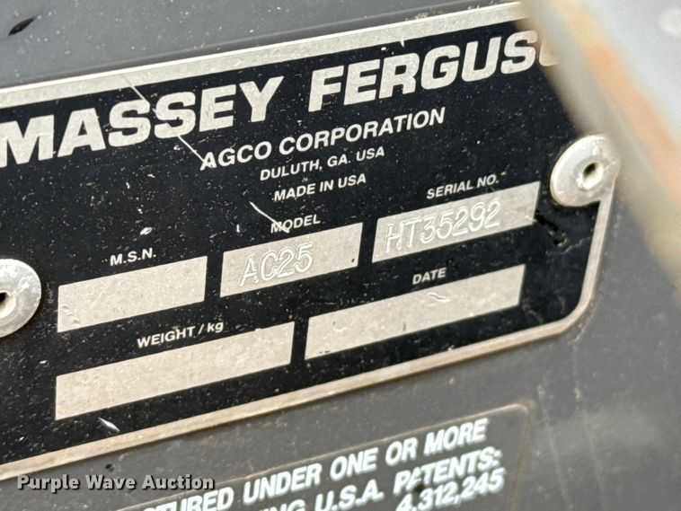 image for item FB6500 Massey Ferguson AC25 bale accumulator