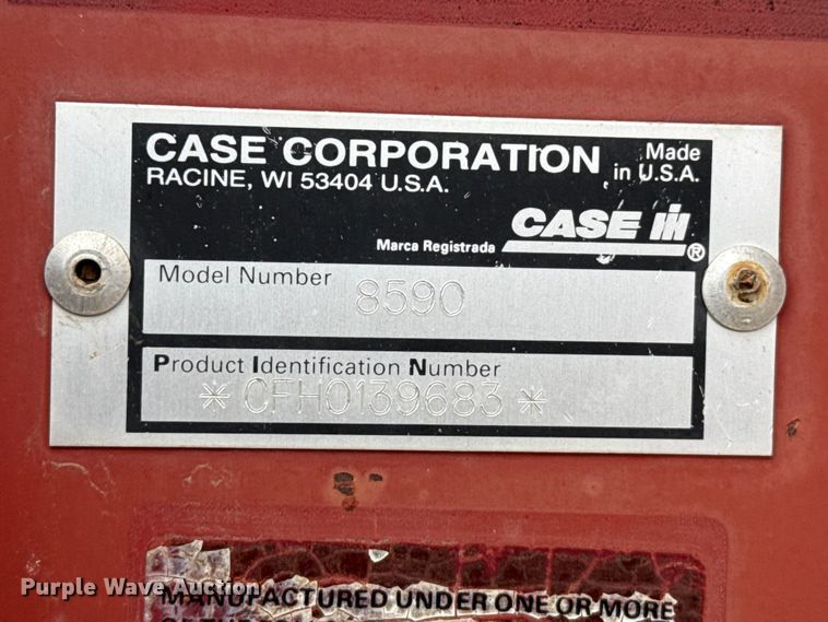 image for item FB6527 1999 Case IH 8590 large square baler
