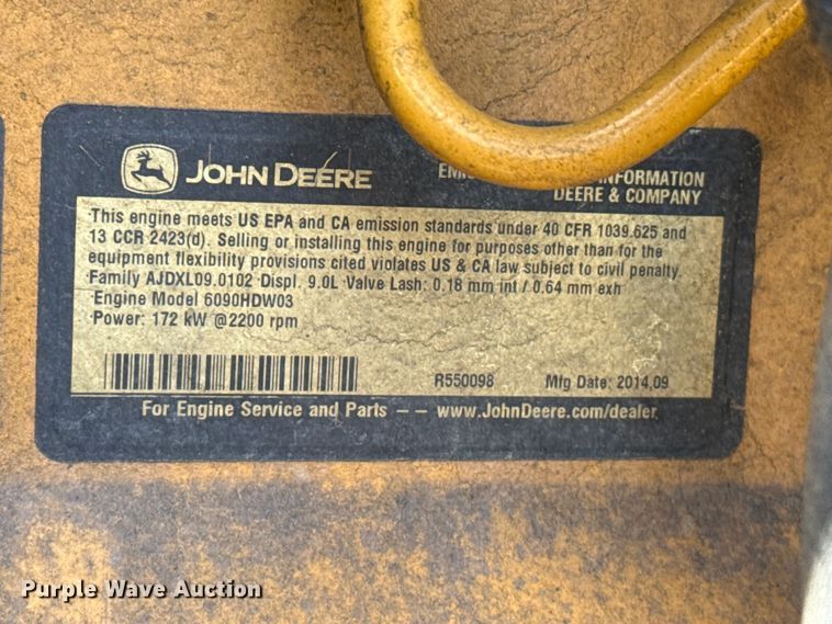 image for item FC2314 2015 John Deere 724K high lift wheel loader