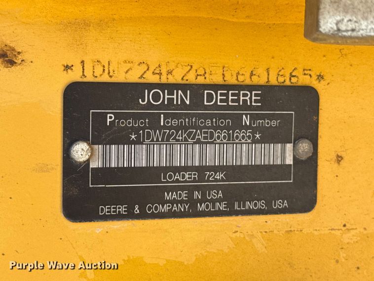 image for item FC2315 2014 John Deere 724K wheel loader