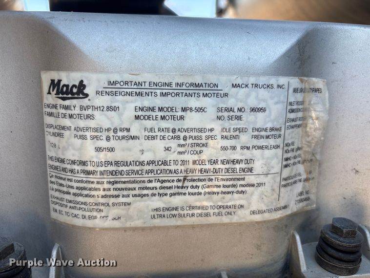 image for item FC2323 2012 Mack GU813 manure spreader truck