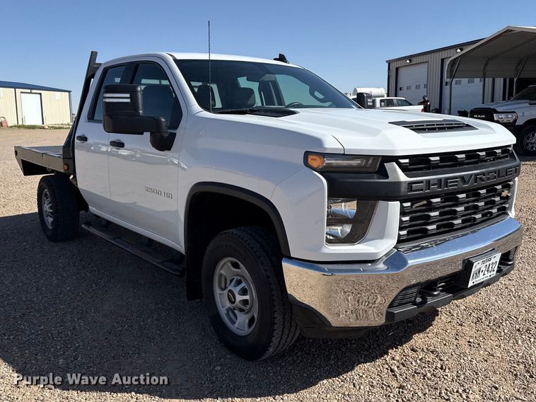 image for item FC2327 2021 Chevrolet 2500HD Ext. Cab flatbed pickup truck